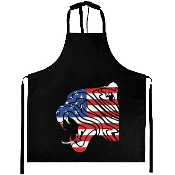 Discover USA Flag Leopard Tattoo Aprons