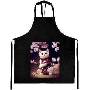 Discover Samurai Cat Aprons