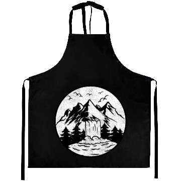 Discover Nature Lover Mountains Forest Waterfall Hiking Aprons