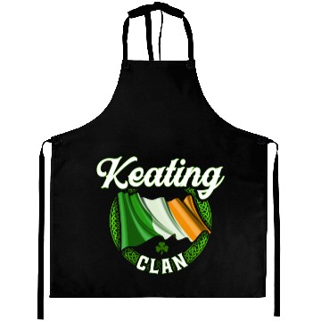 Discover Keating Surname Irish Last Name Ireland Flag Aprons