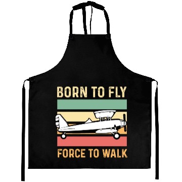 Discover Forced to Walk Aircraft Mechanic Gift Aprons