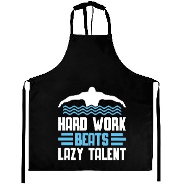 Discover Swimmer Swimming Hard Work Beats Lazy Talent Aprons