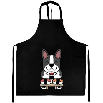 Discover Sushi Lover Boston Terrier Aprons