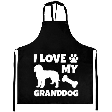 Discover I Love My Granddog Goldendoodle Aprons