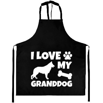 Discover I Love My Granddog German Shepherd Aprons