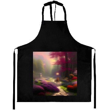 Discover Winding Path Through a Dreamlike Garden Aprons