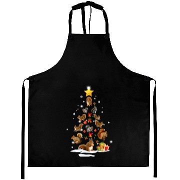 Discover Squirrel Christmas Tree Squirrel Xmas Funny Gift Aprons