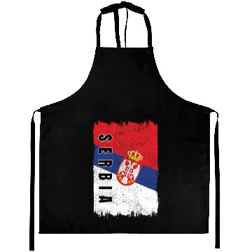 Discover Serbia vintage flag Aprons