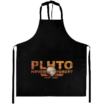 Discover Never Forget Pluto Design Retro Style Funny Space Aprons