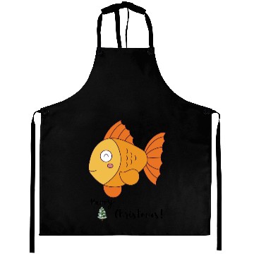 Discover MERY CHRISTMAS fish Aprons Graphic Tops