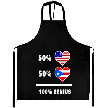 Discover USA and Puerto Rico genius flag design Aprons