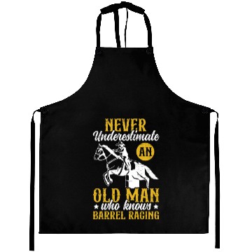 Discover Old Man Barrel Racing Rodeo Equestrian Horse Aprons