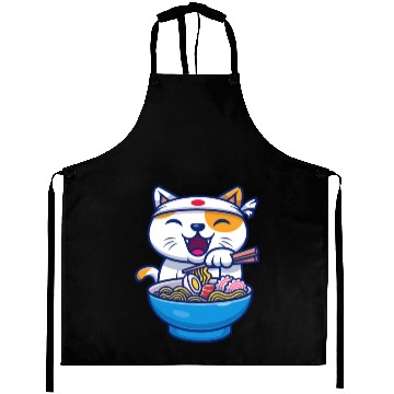Discover Ramen Cute Cat Japan Kawaii Aprons