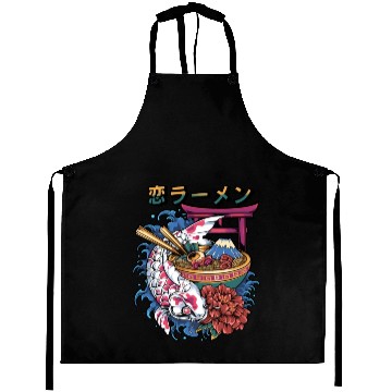 Discover Ramen Koi Fish Japan Tokyo Kawaii Aprons