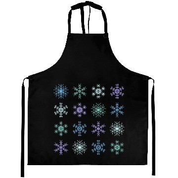 Discover Cute Modern Christmas Snowflakes Seamless Pattern Aprons