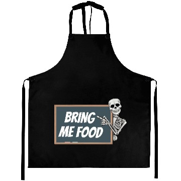 Discover Bring Me Food Please, Blackboard Skeleton Teacher Aprons