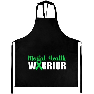 Discover Mental Health Warrior Green Ribbon Aprons