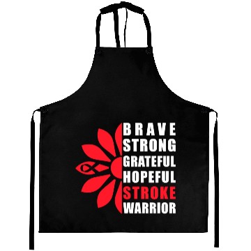 Discover Stroke Awareness Brave Strong Grateful Stroke Aprons