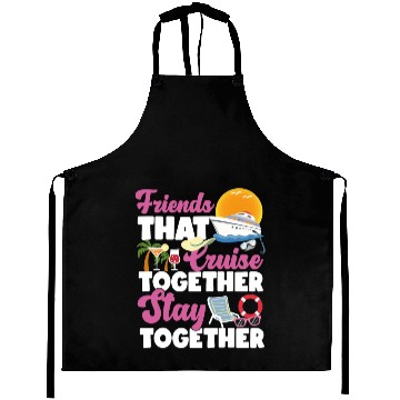 Discover Cruise Ship Vacation Friends Aprons