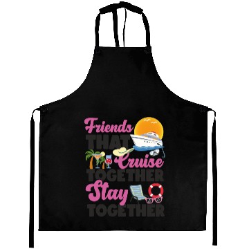 Discover Cruise Ship Vacation Friends Aprons