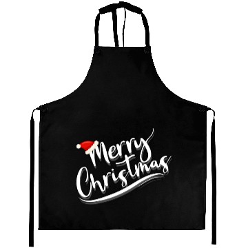 Discover Merry Christmas and Happy New Year Aprons
