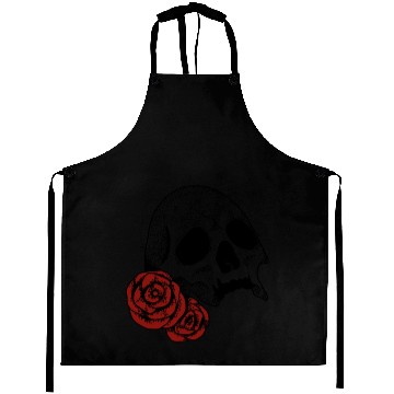 Discover Skull with red Roses | Skull | Bones | Halloween Aprons