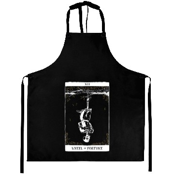 Discover Wheel of Fortune Tarot Card Occult Goth Halloween Aprons