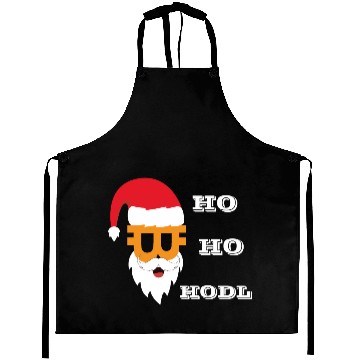 Discover Bitcoin christmas BTC logo Crypto lover Hodl funny Aprons