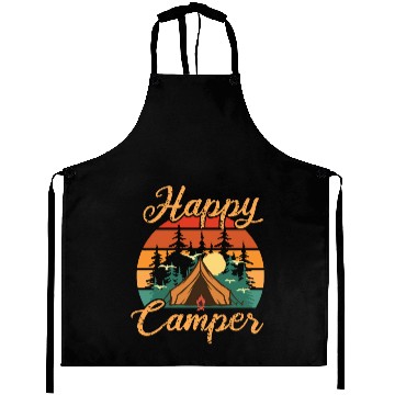 Discover Camping love nature backpack camp with tent Aprons