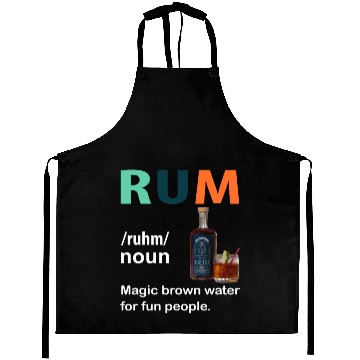 Discover Rum Magic Brown Water For Fun People Funny Vintage Aprons