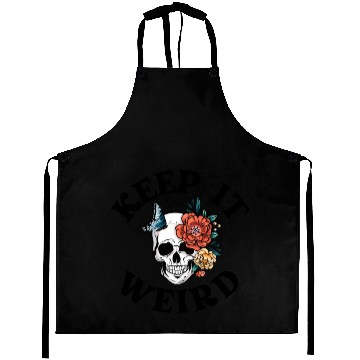 Discover Keep it Weird Morbid Aprons