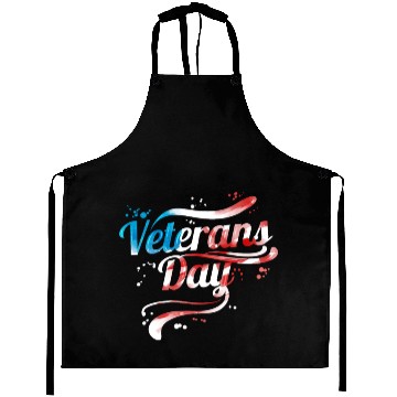 Discover US Flag Colored Logo For Veterans Day Aprons