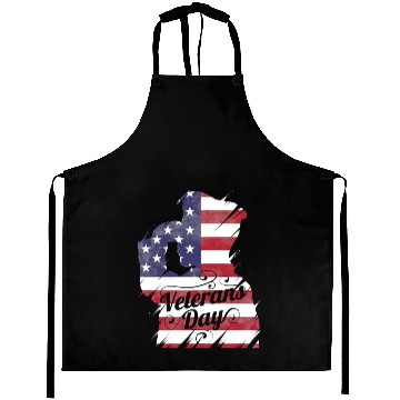 Discover Patriotic Salute US Flag For Veterans Day Aprons