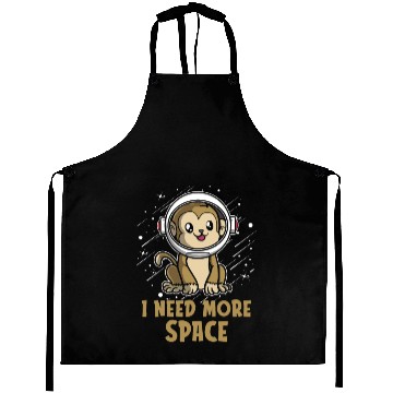 Discover Monkey Astronaut I Need More Space Aprons