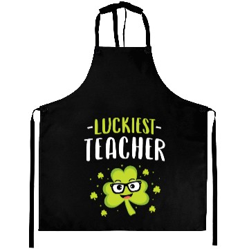 Discover Luckiest Teacher Leprechauns St Patricks Day Teach Aprons