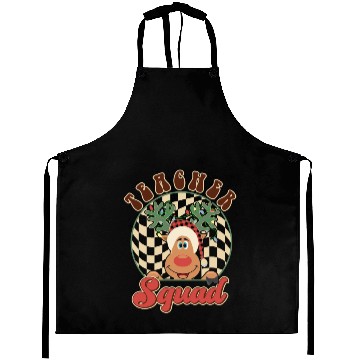 Discover Teacher Squad Reindeer Funny Christmas Aprons