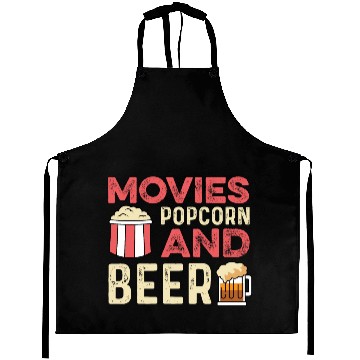 Discover Movie Popcorn Beer Movie Critic Gift Aprons
