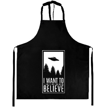 Discover Alien UFO I Want To Believe Aprons
