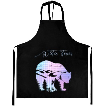 Discover Winter stories Bear Trees Pastel Rainbow Aprons