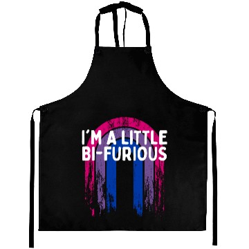Discover I'm a Little Bi-Furious Bisexual LGBTQ Bi Pride Aprons