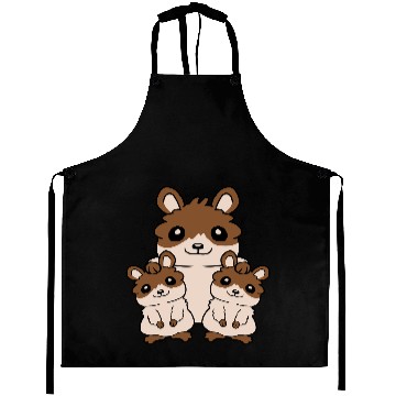 Discover Happy hamster family kids Aprons