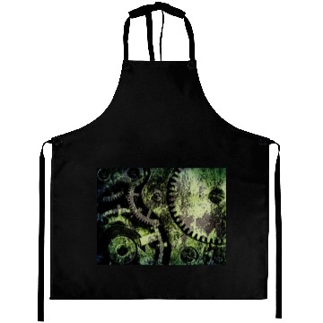 Discover Clock Mechanism Copper Oxide Steampunk Abstract Aprons