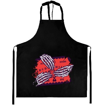 Discover Retro Halloween Skeleton Playing Ouija Horror Aprons