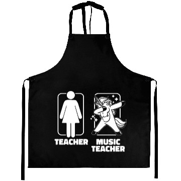 Discover Music Teacher Unicorn Aprons