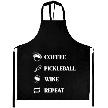 Discover Coffee Pickleball Wine Repeat! Aprons