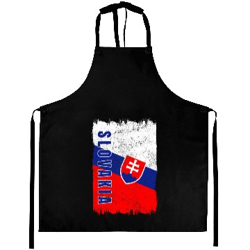 Discover Slovakia vintage flag Aprons