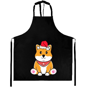 Discover Shiba Inu Japanese Dog Lover Puppy Paw Christmas Aprons