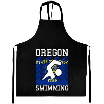 Discover Oregon Flag Swimming Team Pacific Swim Swimmer US Aprons
