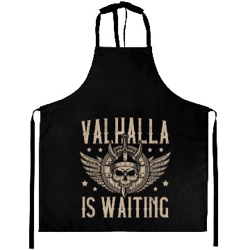 Discover Valhalla is Waiting Pagan Norsemen Viking Warrior Aprons