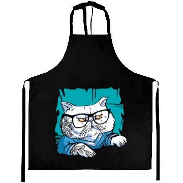 Discover Stylish Nerd Persian Cat Beanie Glasses Tattoo Aprons